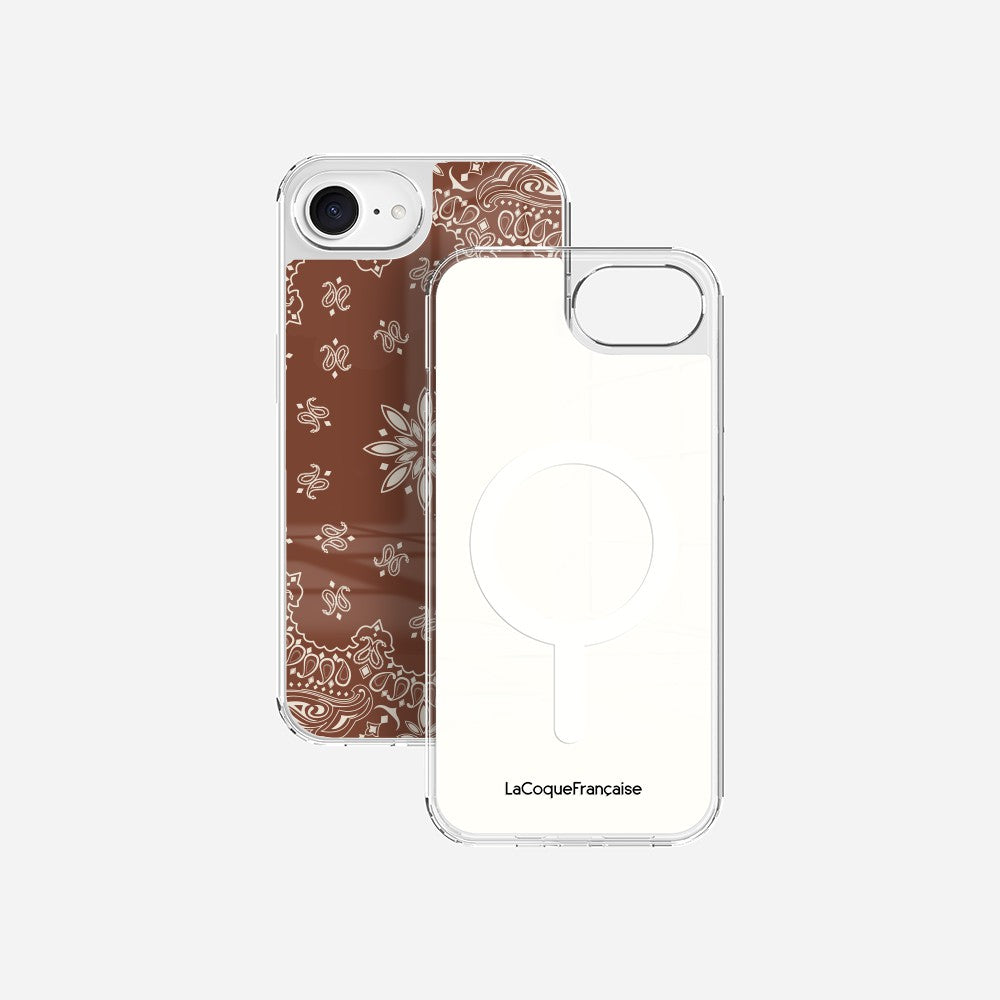 Coque Sans Anneaux Imprimee Bandana Brun