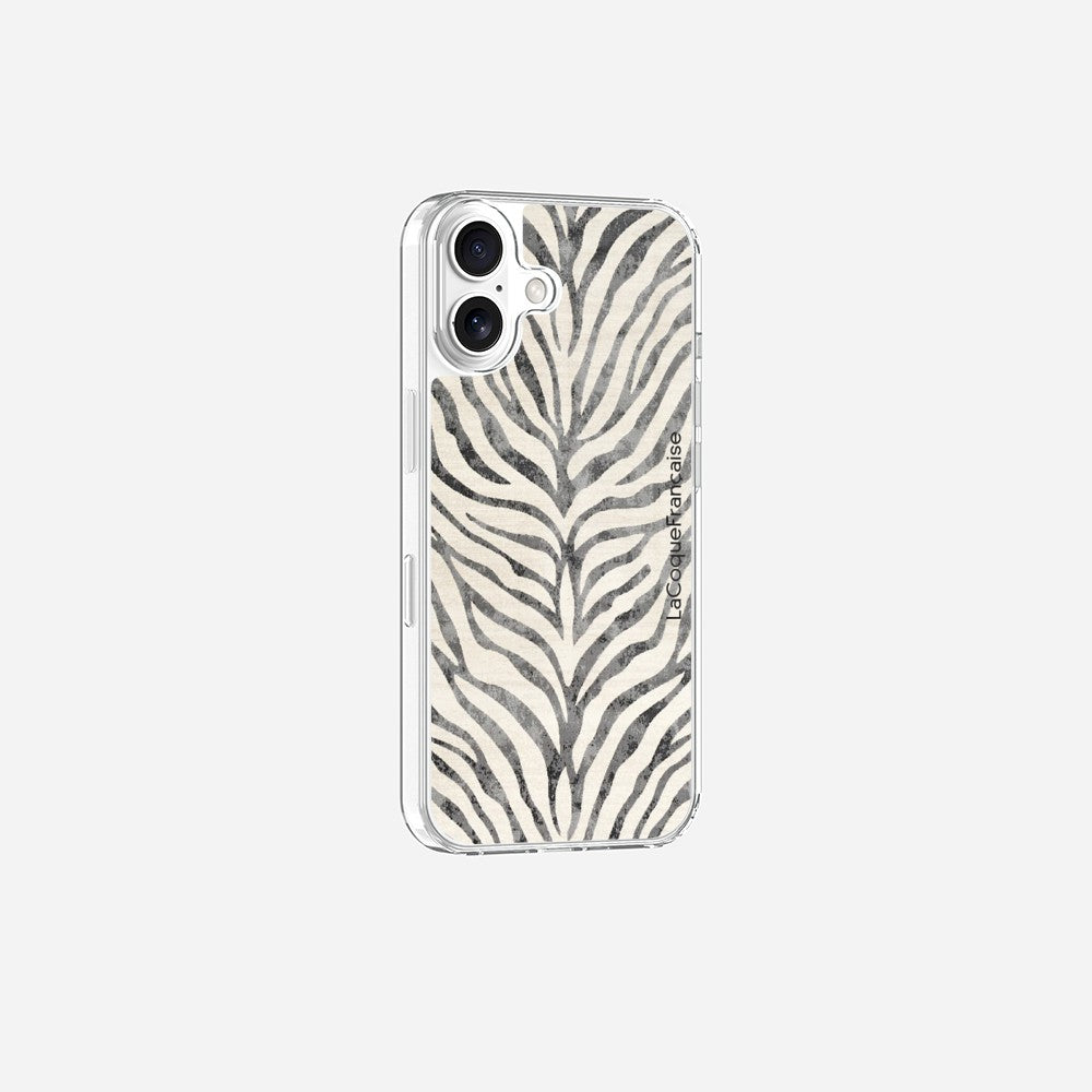 Coque Sans Anneaux Imprimee Zebre Noir