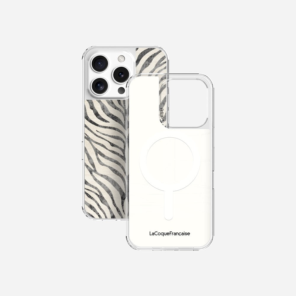 Coque Sans Anneaux Imprimee Zebre Noir