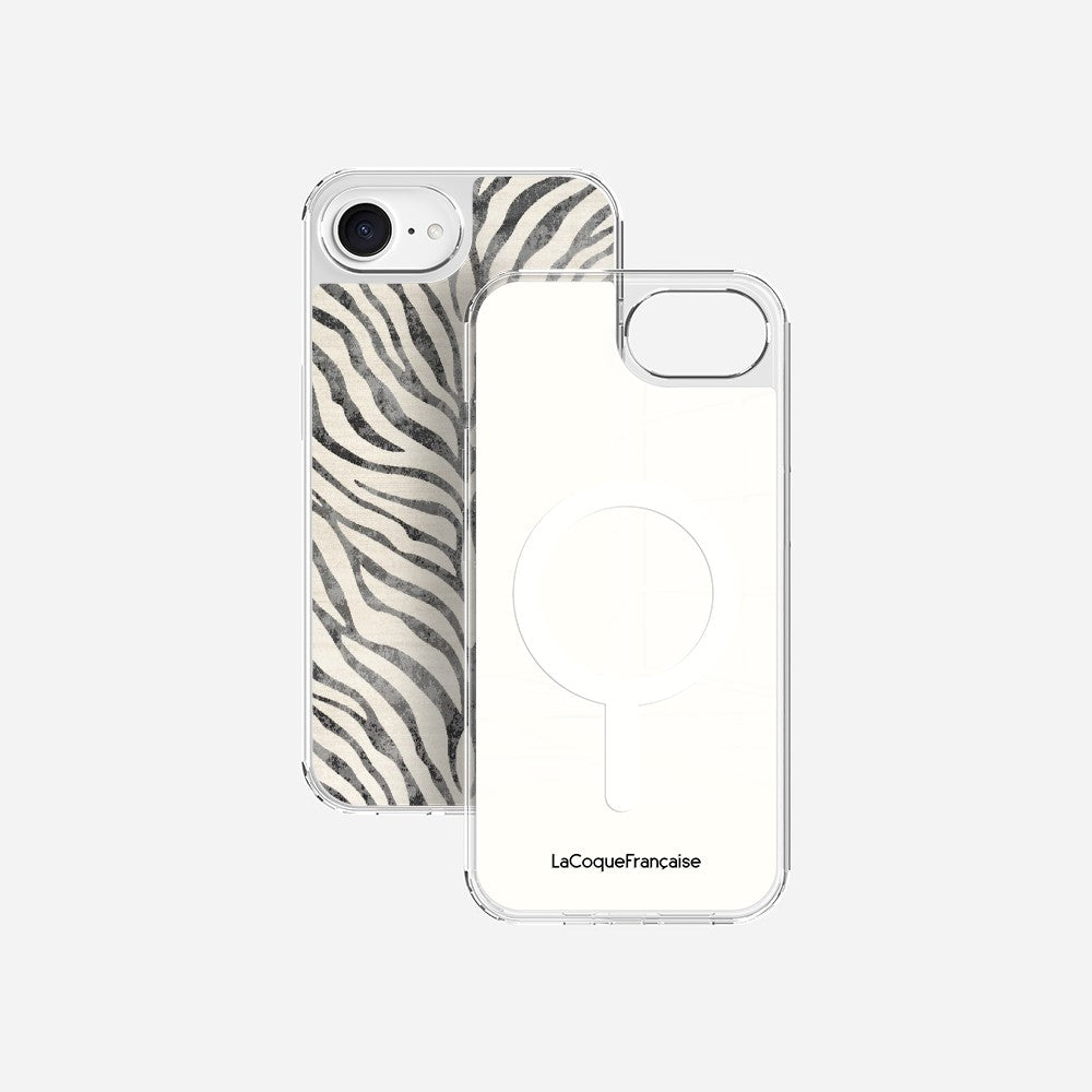 Coque Sans Anneaux Imprimee Zebre Noir
