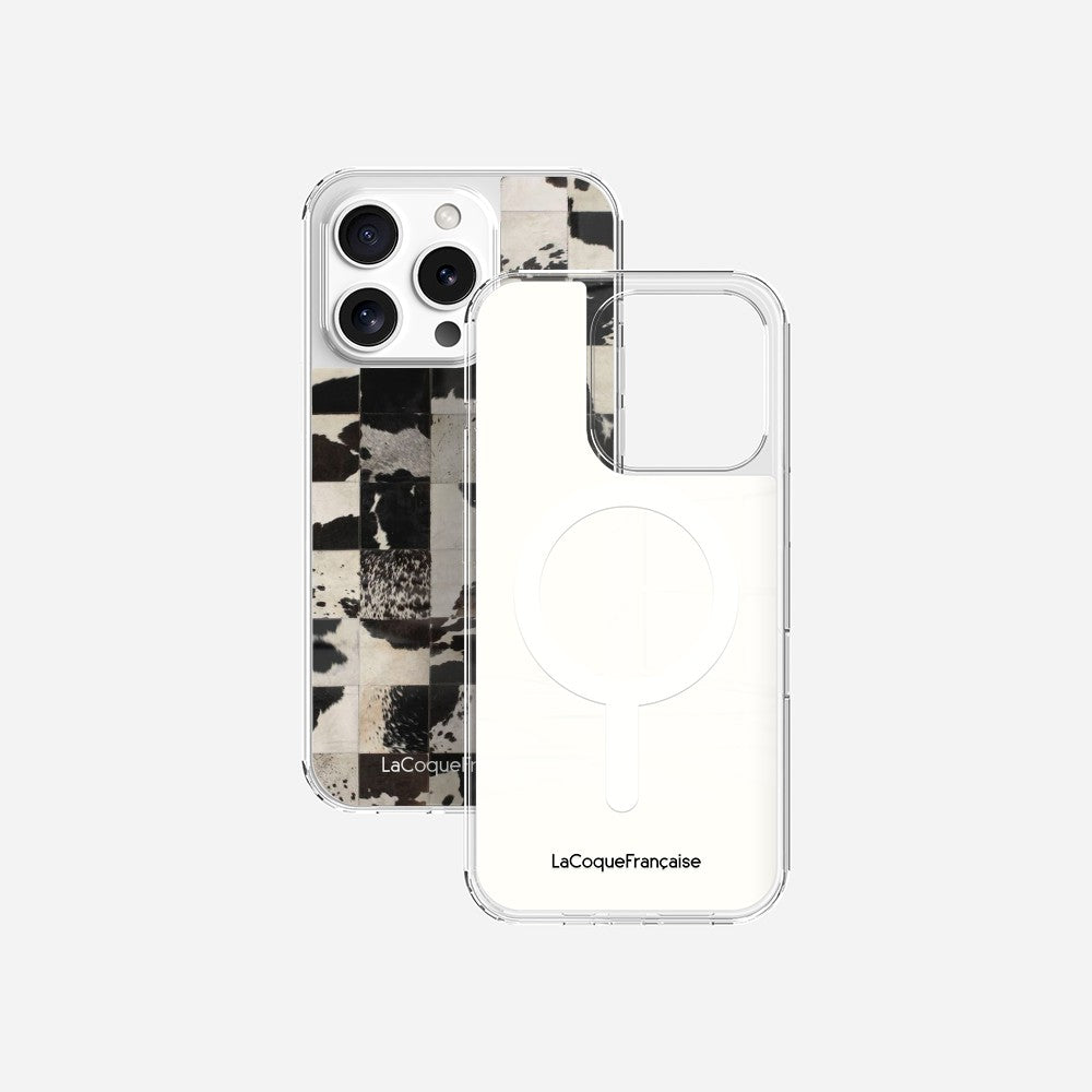 Coque Sans Anneaux Imprimee Mosaique Vache