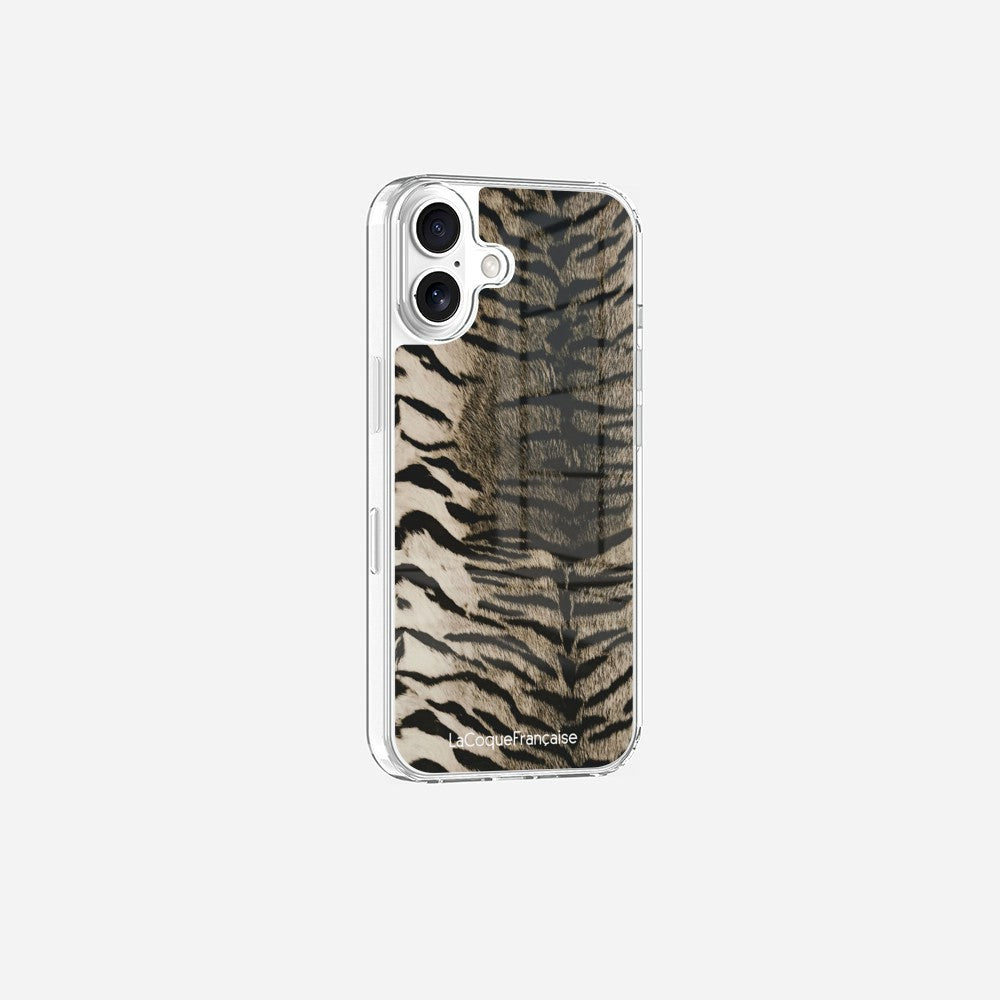 Coque Sans Anneaux Imprimee Zebre Gris