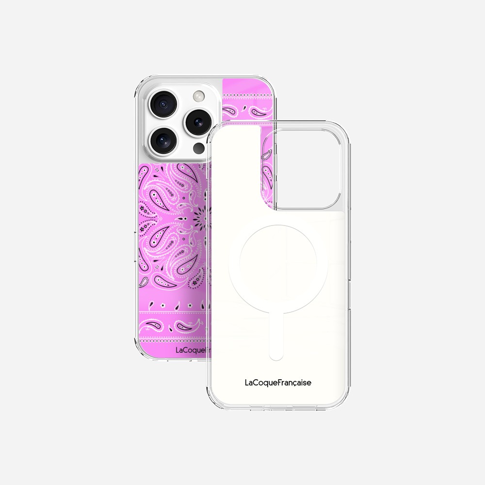 Coque Sans Anneaux Imprimee Bandana Rose