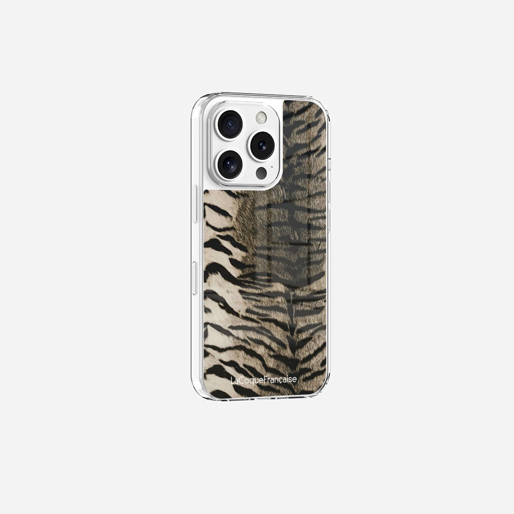 Coque Sans Anneaux Imprimee Zebre Gris