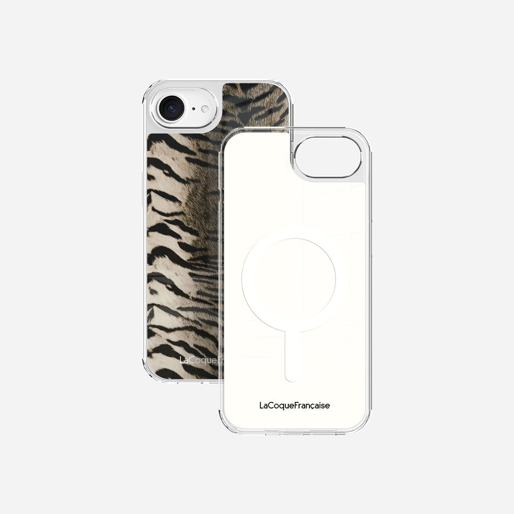 Coque Sans Anneaux Imprimee Zebre Gris