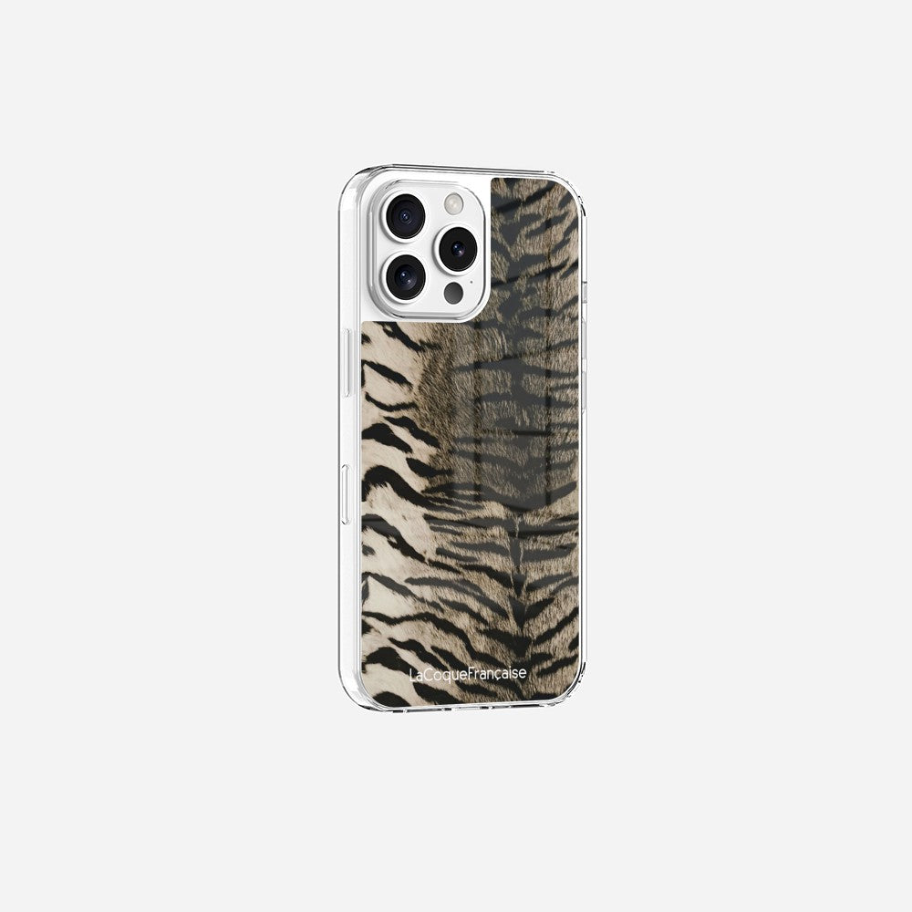 Coque Sans Anneaux Imprimee Zebre Gris