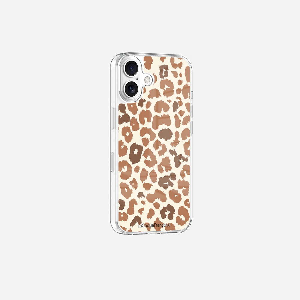 Coque Sans Anneaux Imprimee Leopard Marron