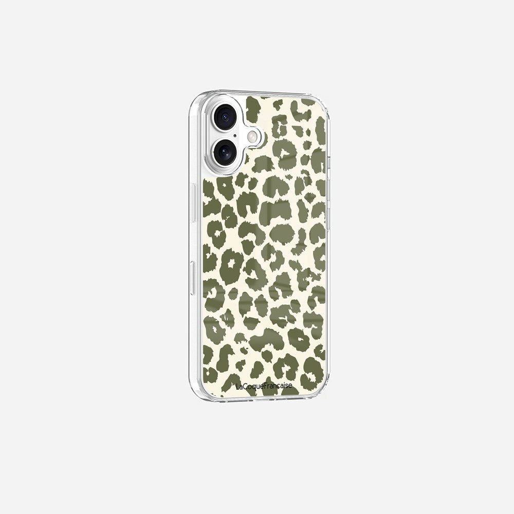 Coque Sans Anneaux Imprimee Leopard Kaki