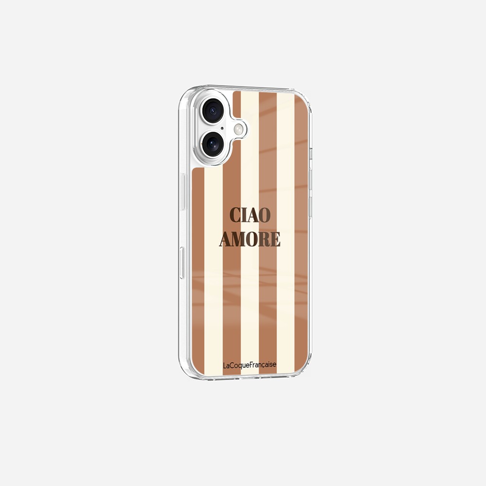 Coque Sans Anneaux Imprimee Ciao Amore Beige