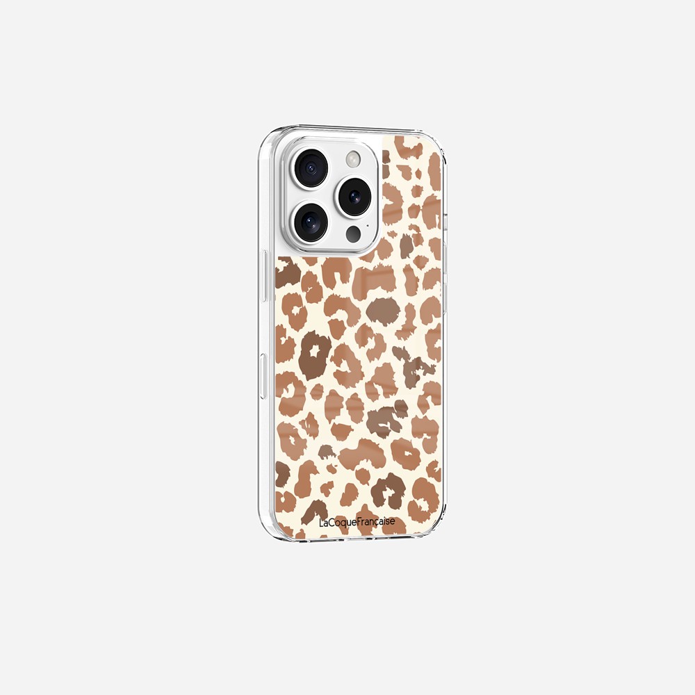 Coque Sans Anneaux Imprimee Leopard Marron