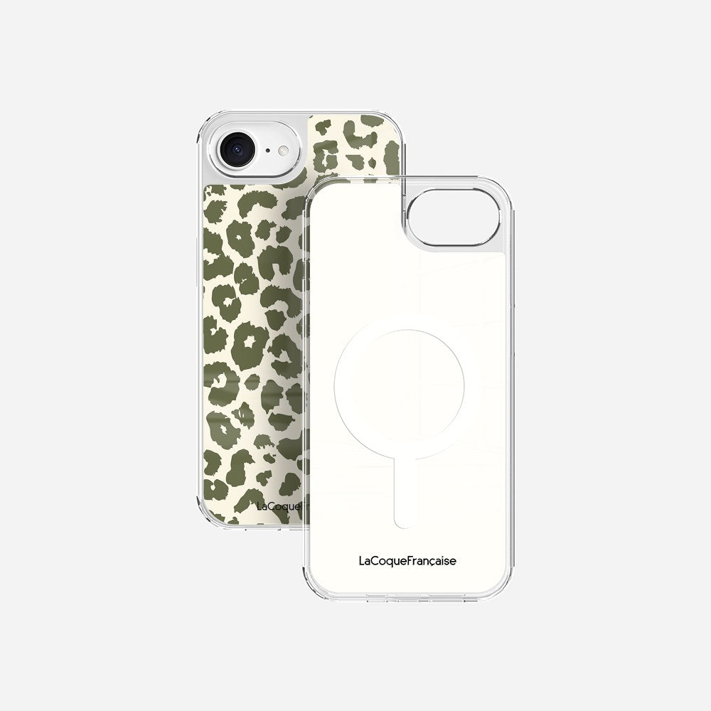 Coque Sans Anneaux Imprimee Leopard Kaki