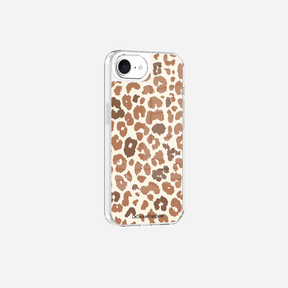 Coque Sans Anneaux Imprimee Leopard Marron