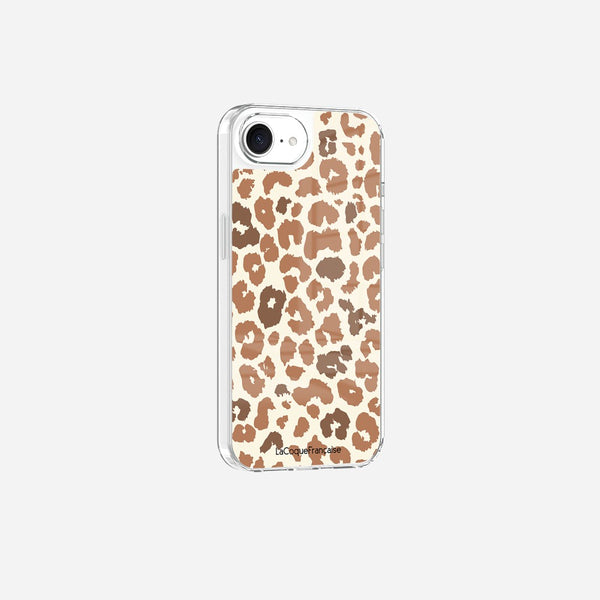Coque Sans Anneaux Imprimee Leopard Marron