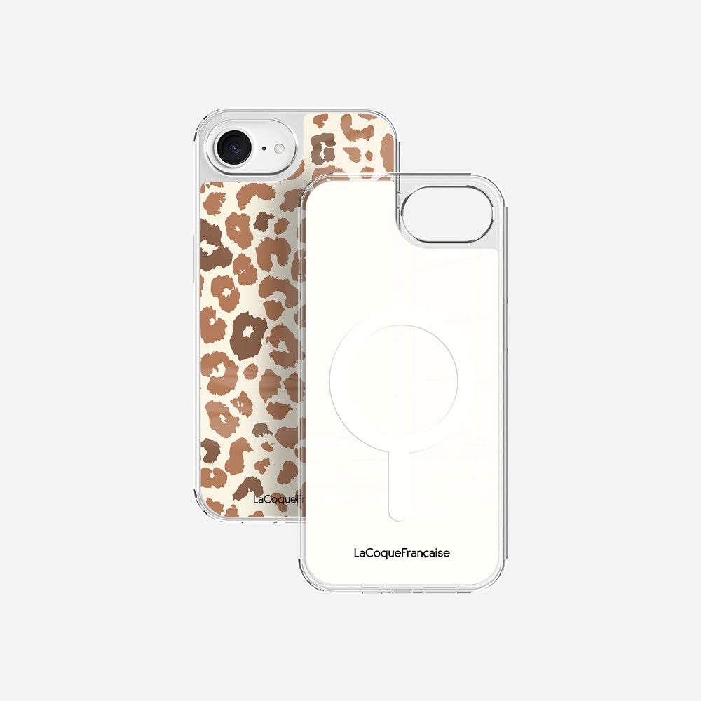 Coque Sans Anneaux Imprimee Leopard Marron