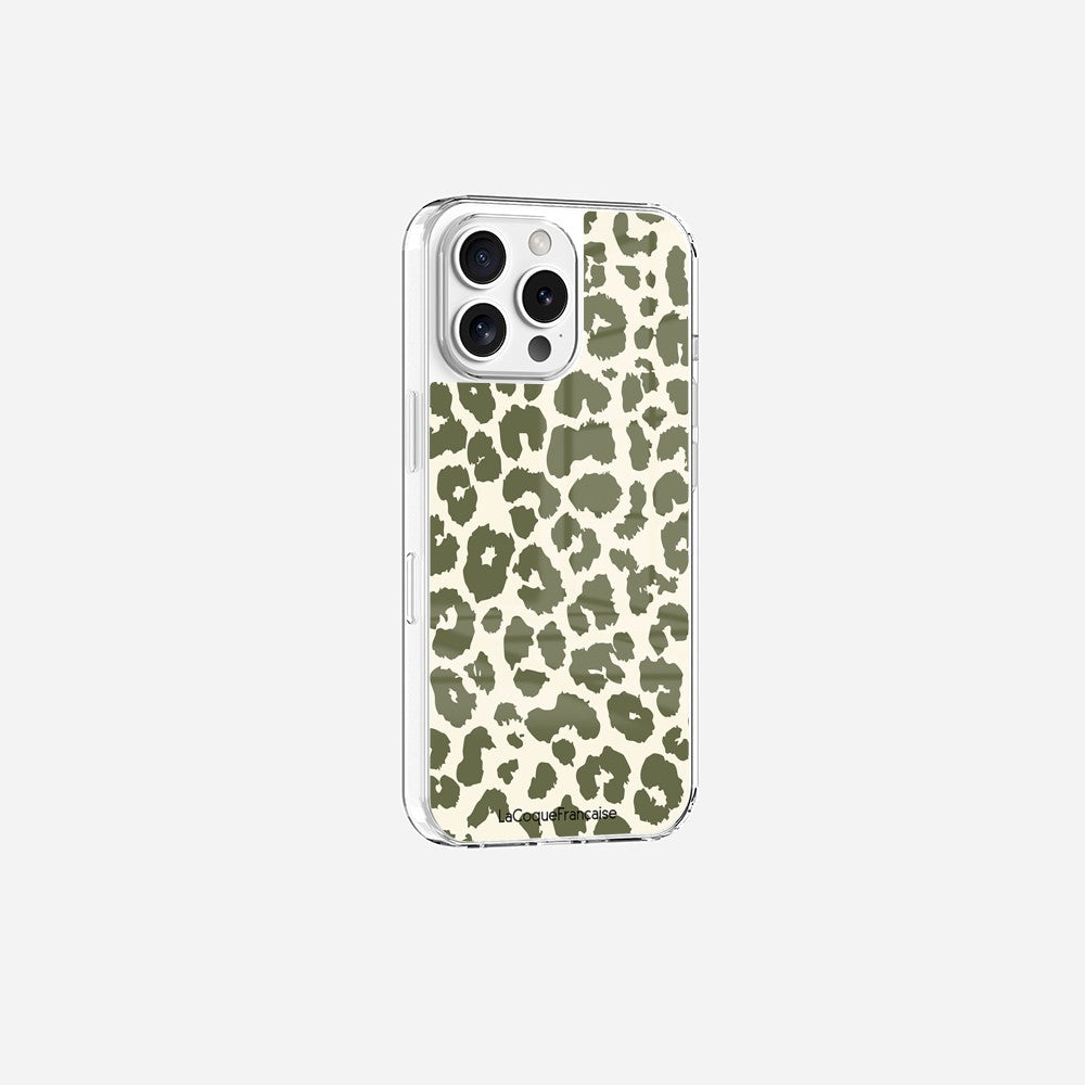 Coque Sans Anneaux Imprimee Leopard Kaki