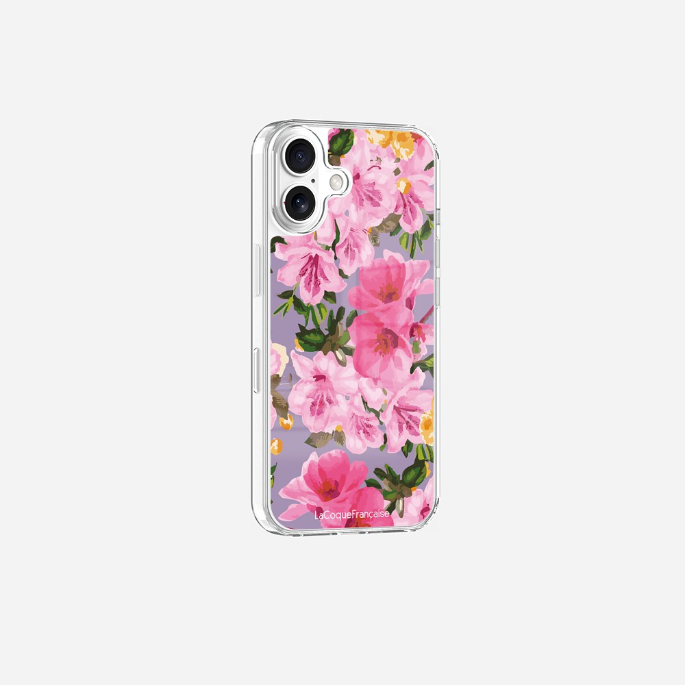 Coque Sans Anneaux Imprimee Fleuri Rose