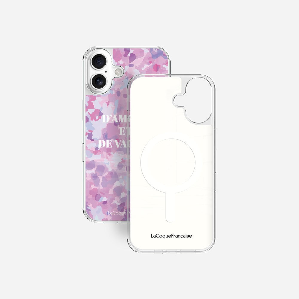 Coque Sans Anneaux Imprimee D'amour Et De Vagues Parme
