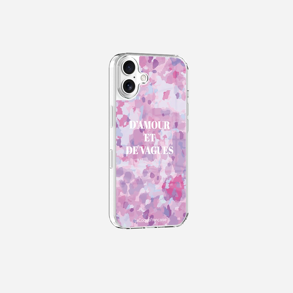 Coque Sans Anneaux Imprimee D'amour Et De Vagues Parme