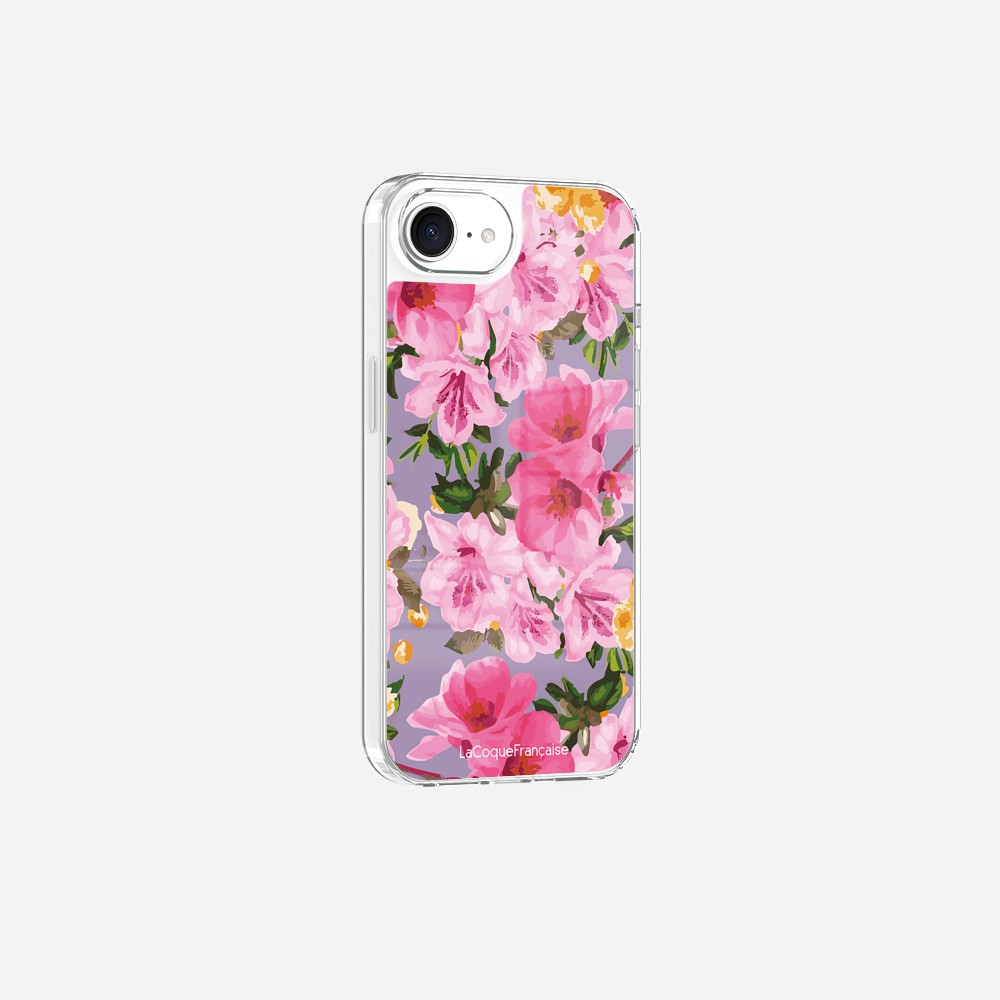 Coque Sans Anneaux Imprimee Fleuri Rose