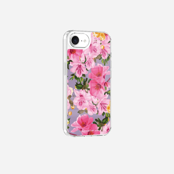Coque Sans Anneaux Imprimee Fleuri Rose