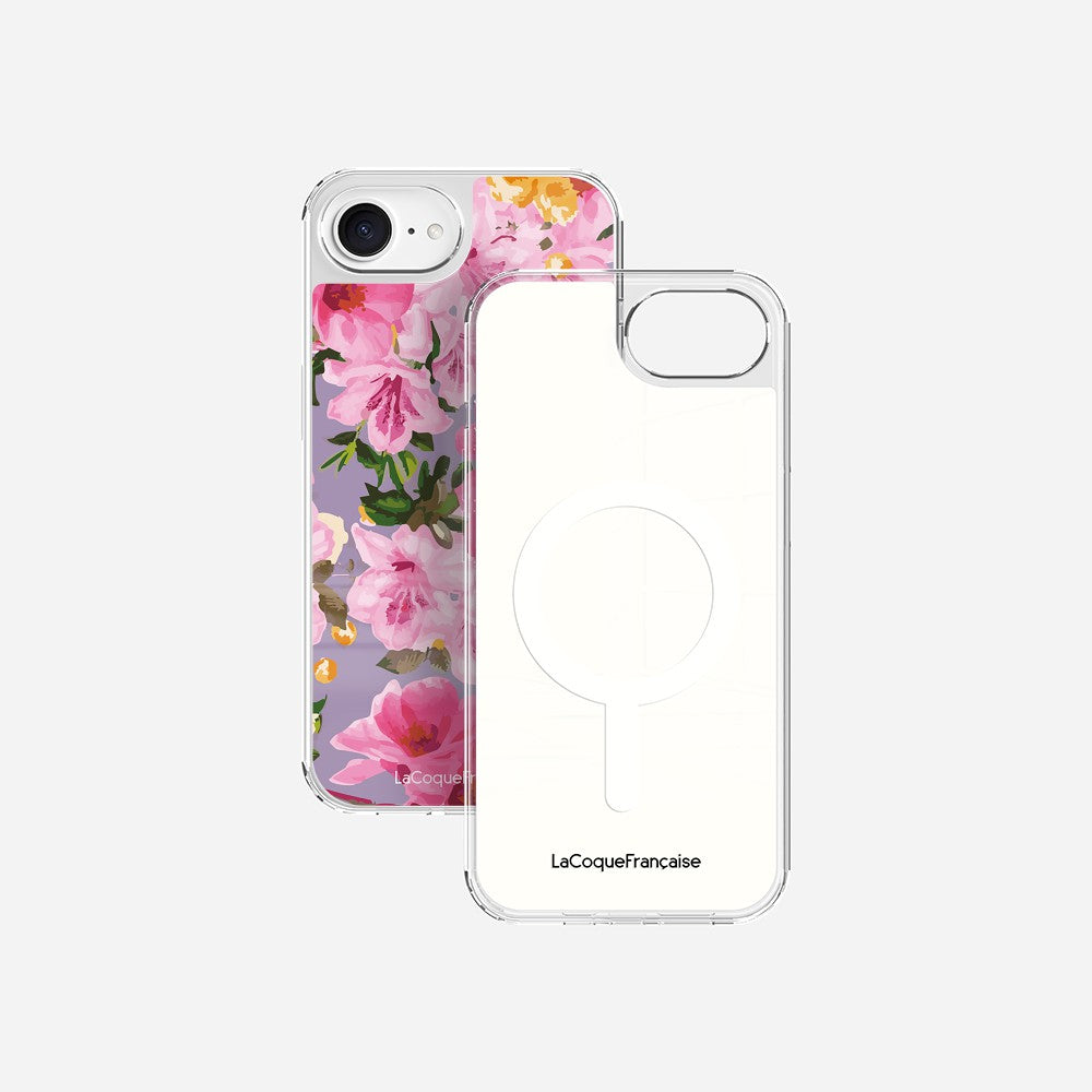 Coque Sans Anneaux Imprimee Fleuri Rose