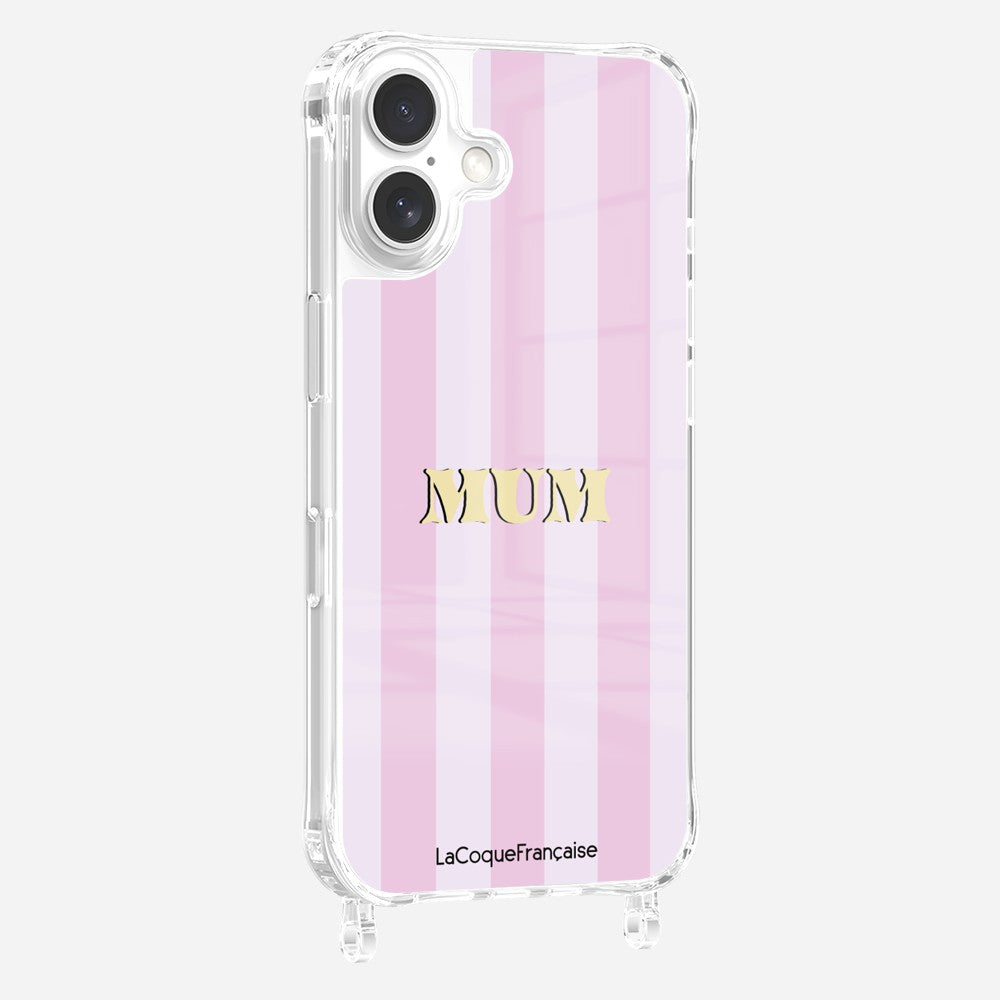 Coque Anneaux Imprimee Mum - Rose Et Parme - 9