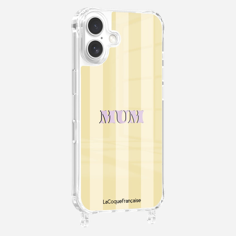 Coque Anneaux Imprimee Mum - Jaune Et Beige - 9