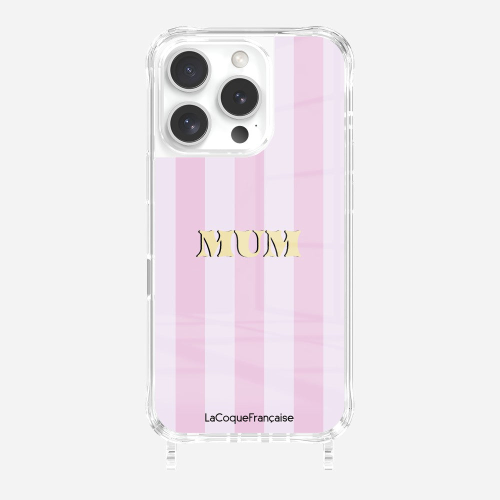 Coque Anneaux Imprimee Mum - Rose Et Parme