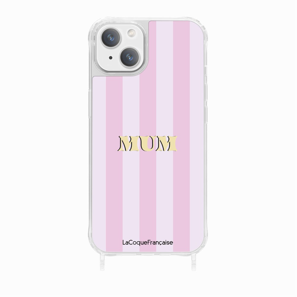 Coque Anneaux Imprimee Mum - Rose Et Parme - 18