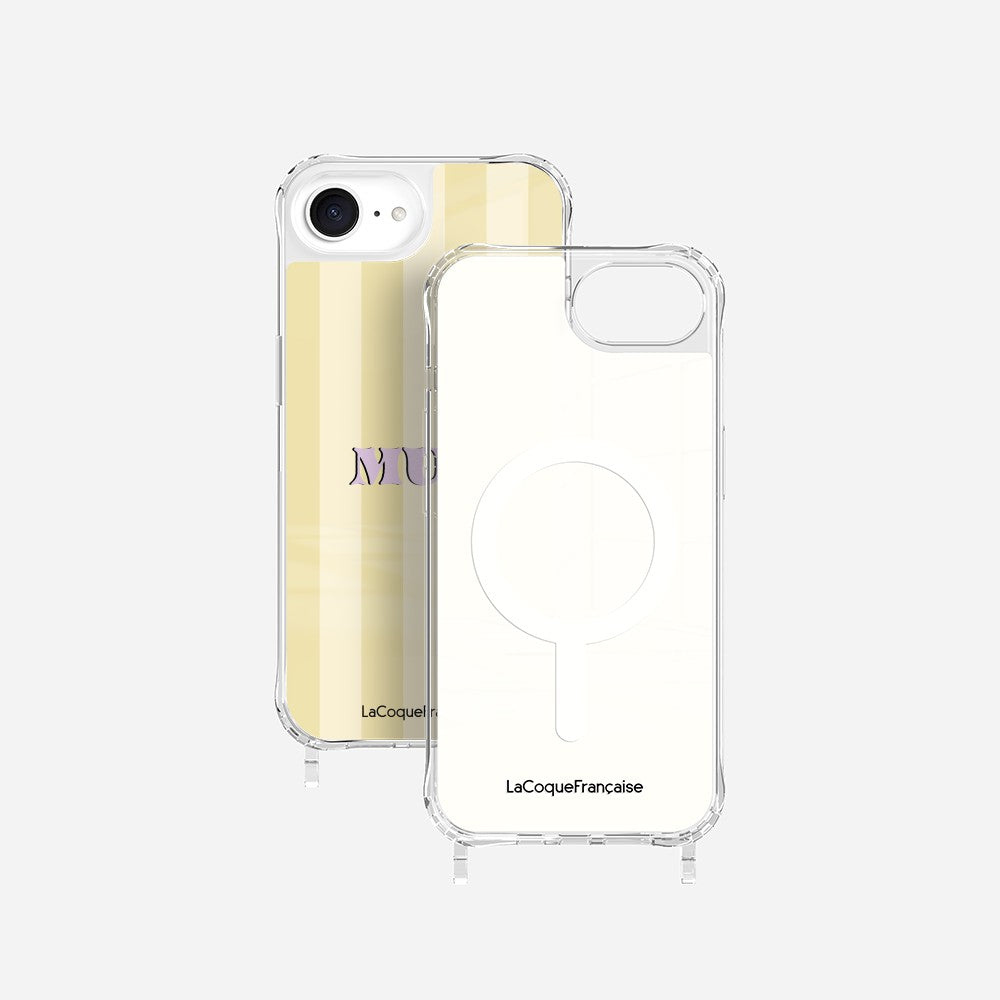 Coque Anneaux Imprimee Mum - Jaune Et Beige
