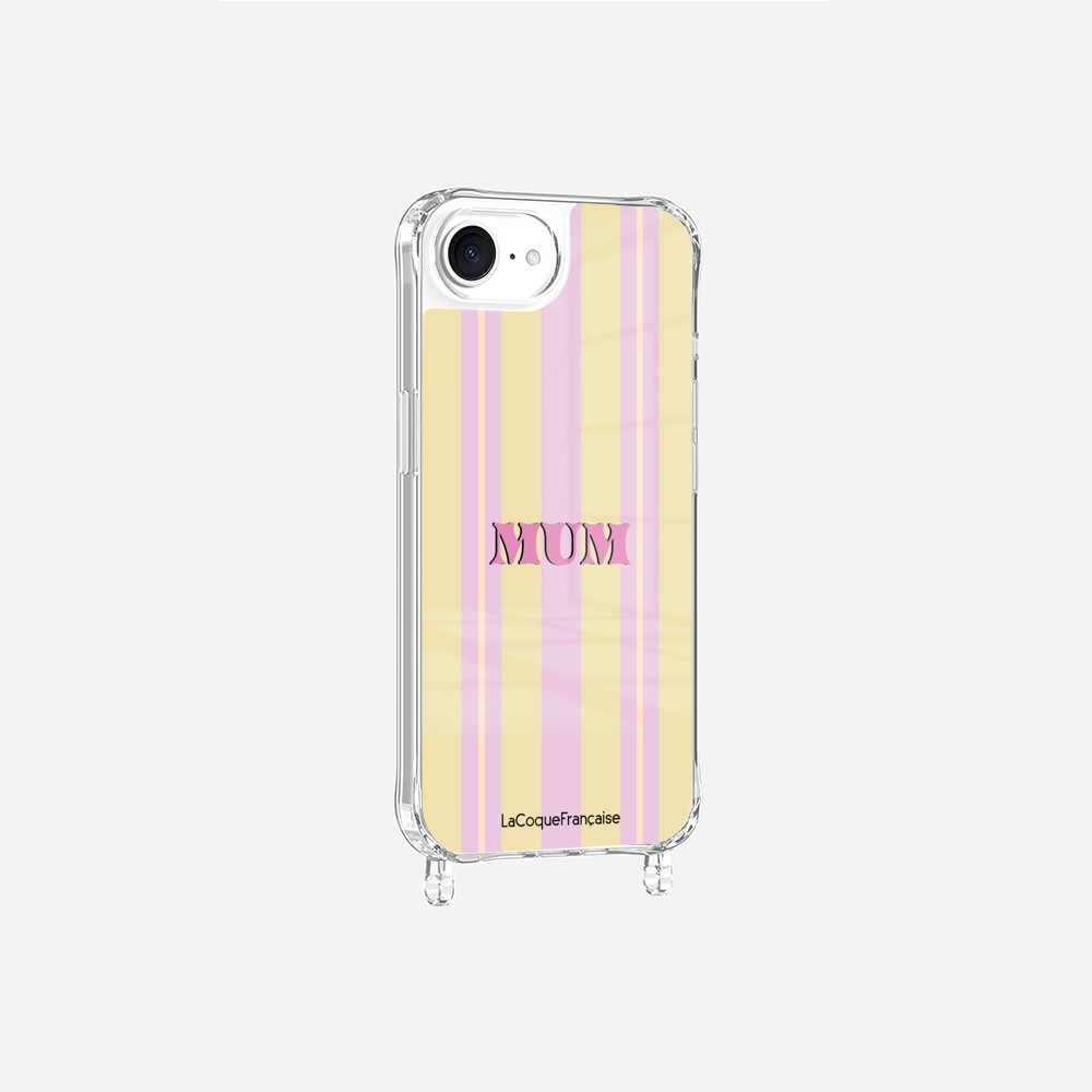 Coque Anneaux Imprimee Mum - Rose Et Jaune - 18