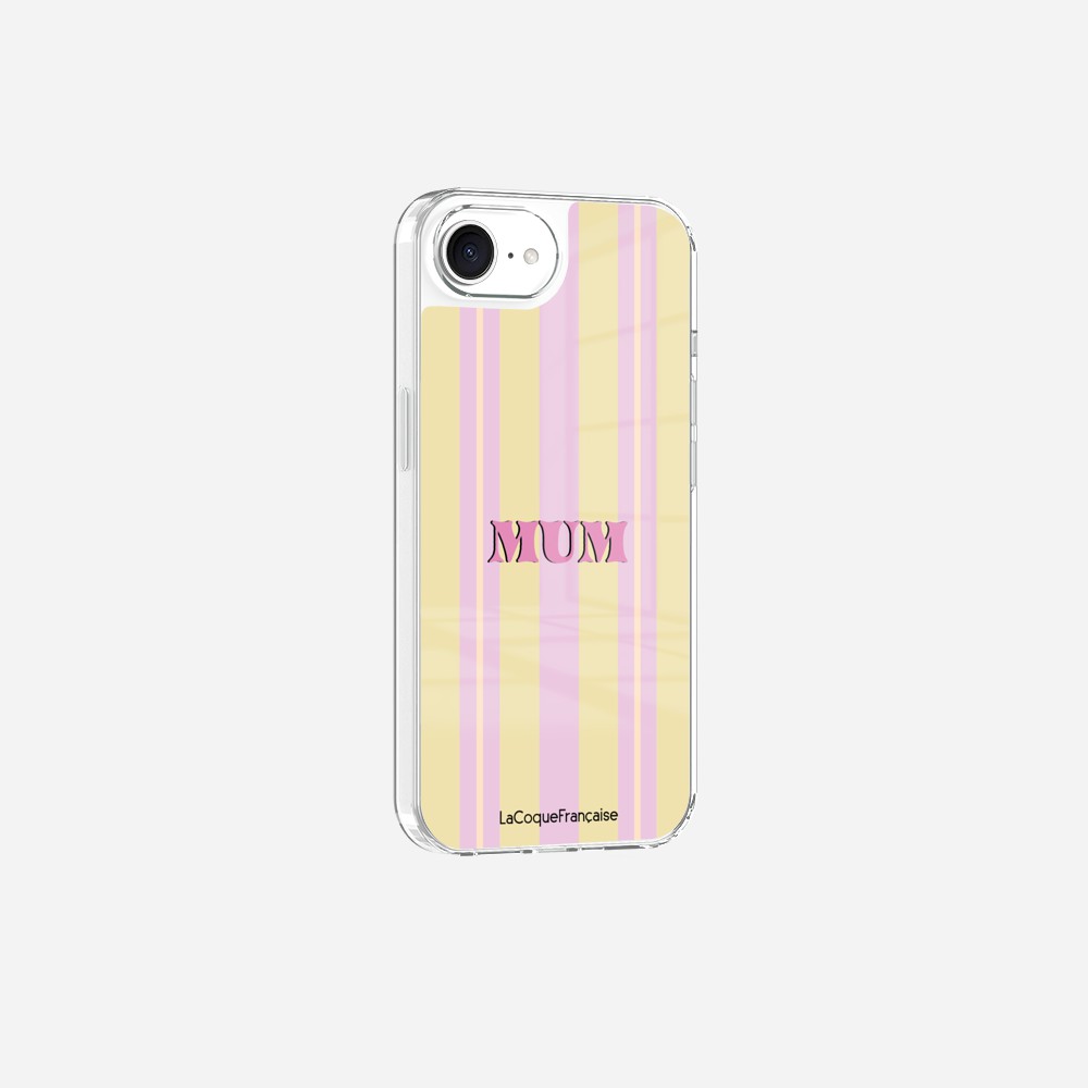 Coque Sans Anneaux Imprimee Mum - Rose Et Jaune