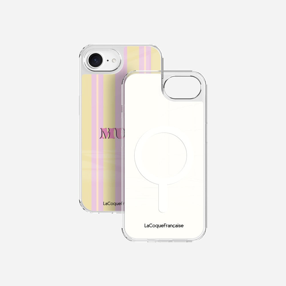 Coque Sans Anneaux Imprimee Mum - Rose Et Jaune