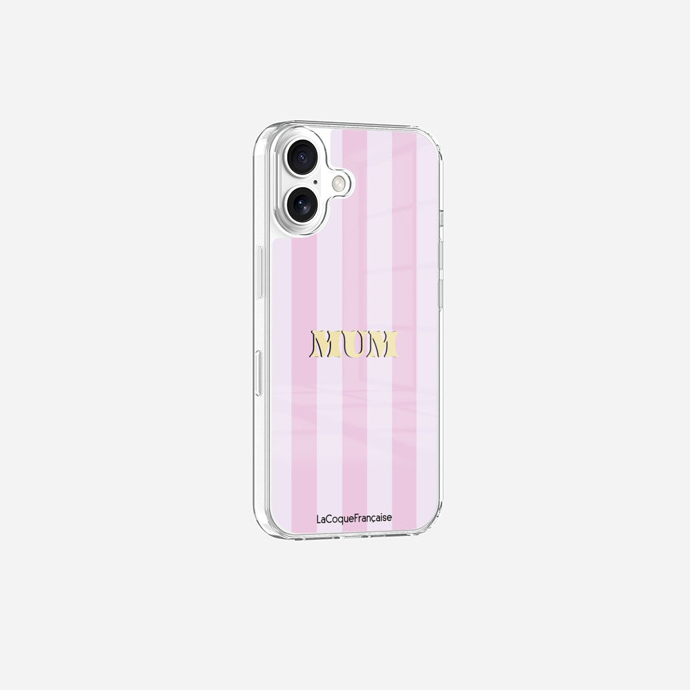 Coque Sans Anneaux Imprimee Mum - Rose Et Parme