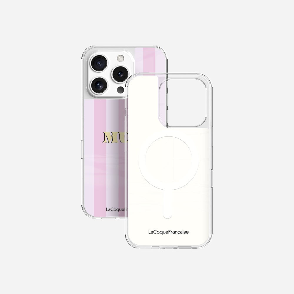 Coque Sans Anneaux Imprimee Mum - Rose Et Parme