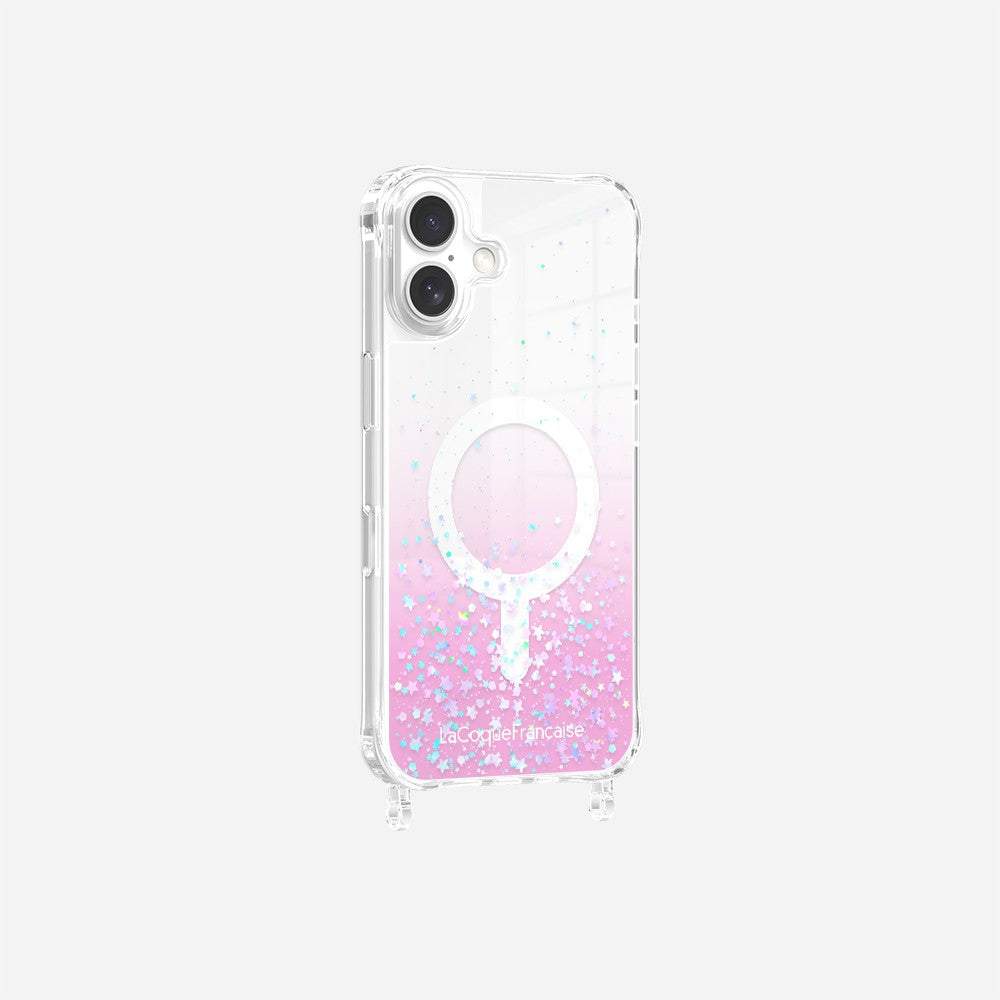 Magsafe Pink Glitter Rings Case