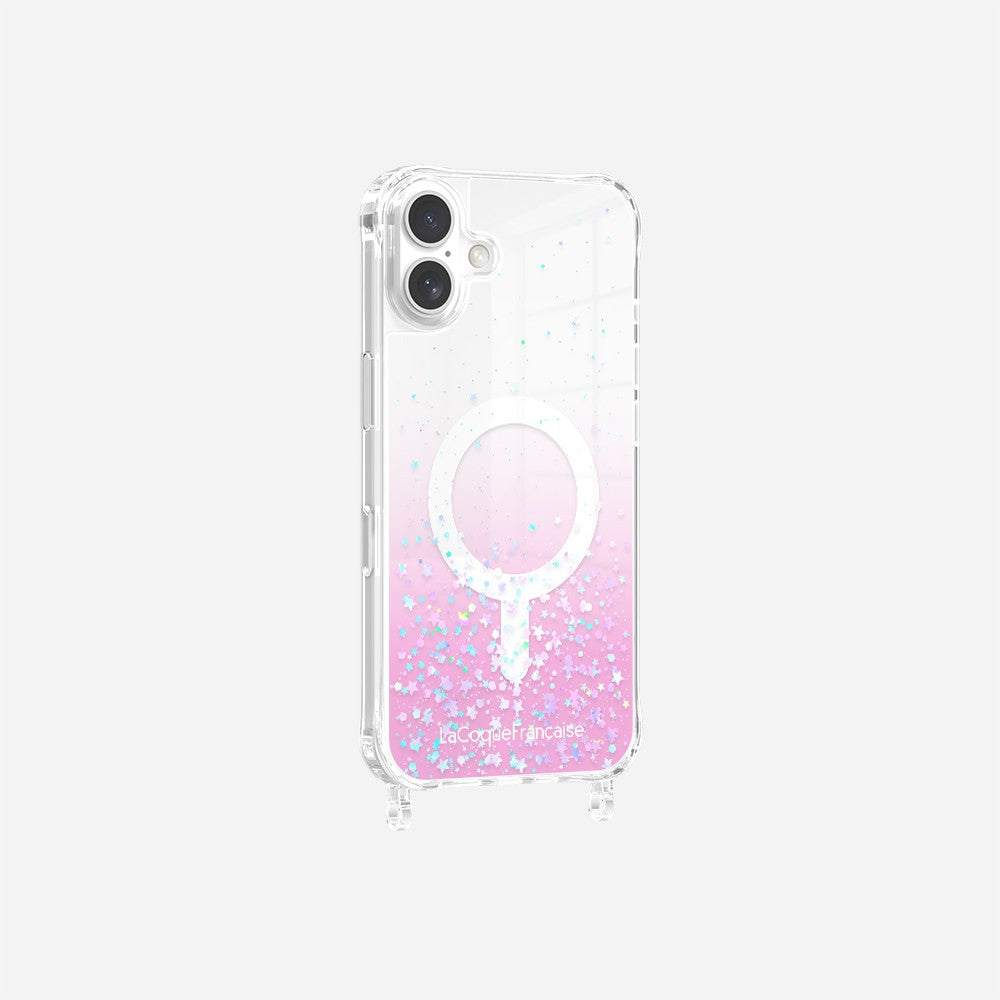 Coque Anneaux Paillettes Magsafe Rose - 10