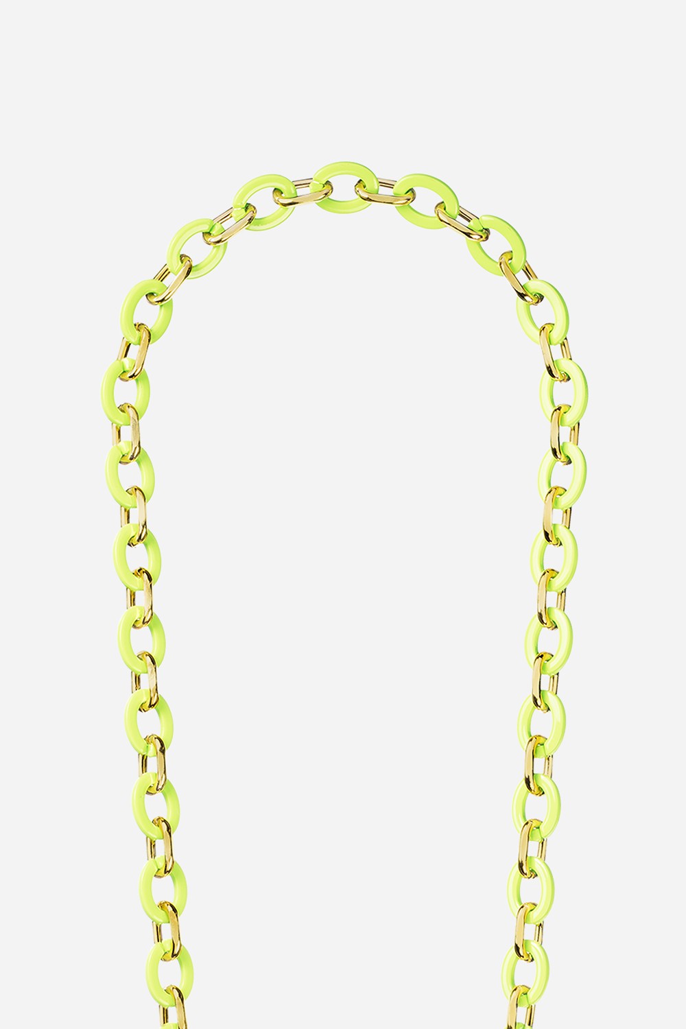 Cassy Green and Gold Long Chain 120 cm