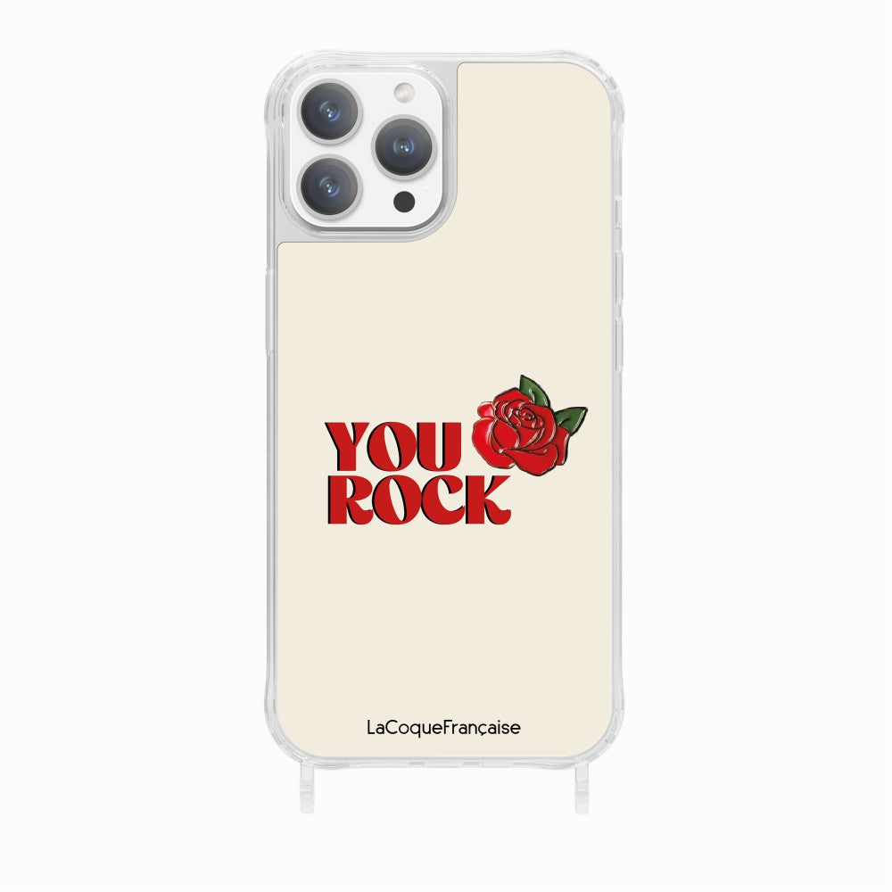 Coque Anneaux Imprimee You Rock Beige - 8