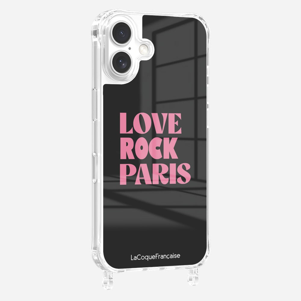 Coque Anneaux Imprimee Love Paris Rock Rose