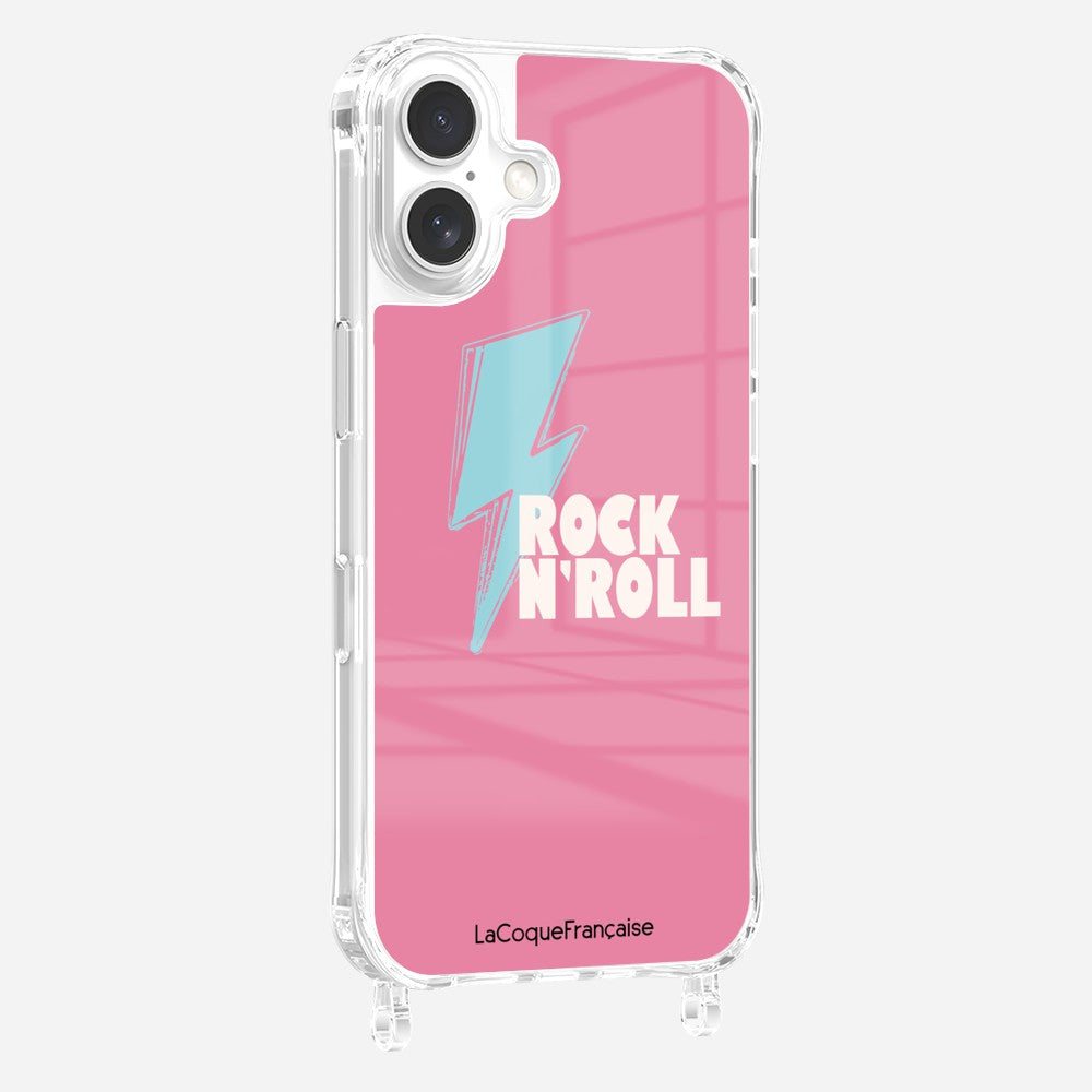 Coque Anneaux Imprimee Rock Eclair Bleu