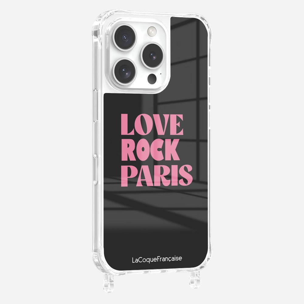 Coque Anneaux Imprimee Love Paris Rock Rose