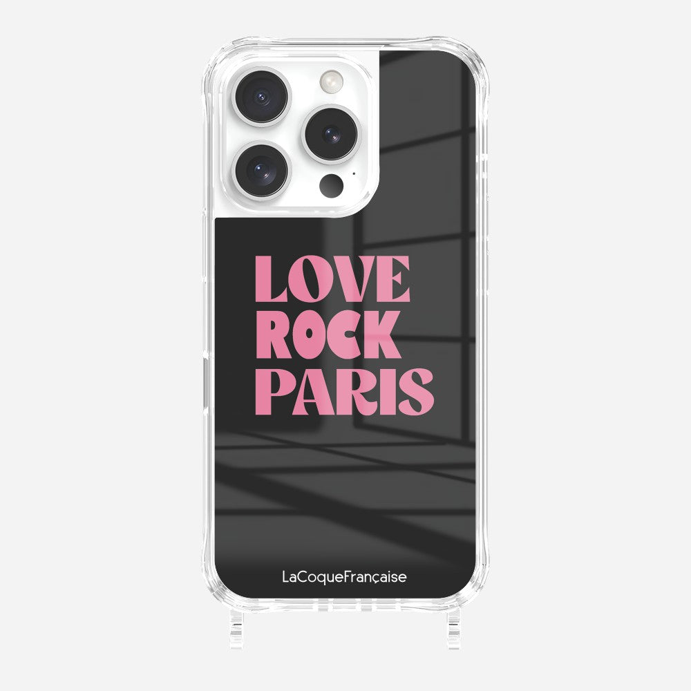 Coque Anneaux Imprimee Love Paris Rock Rose