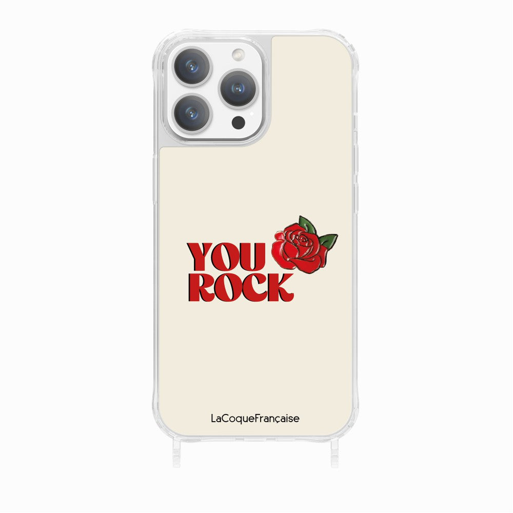 Coque Anneaux Imprimee You Rock Beige - 15