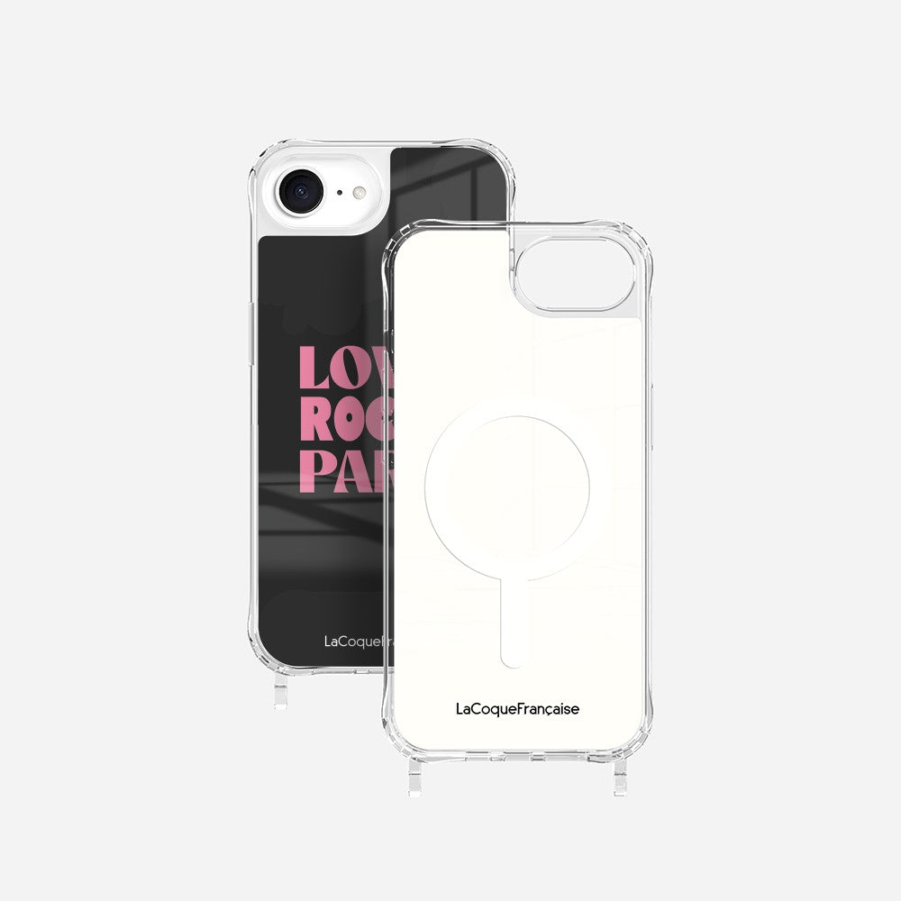 Coque Anneaux Imprimee Love Paris Rock Rose - 55