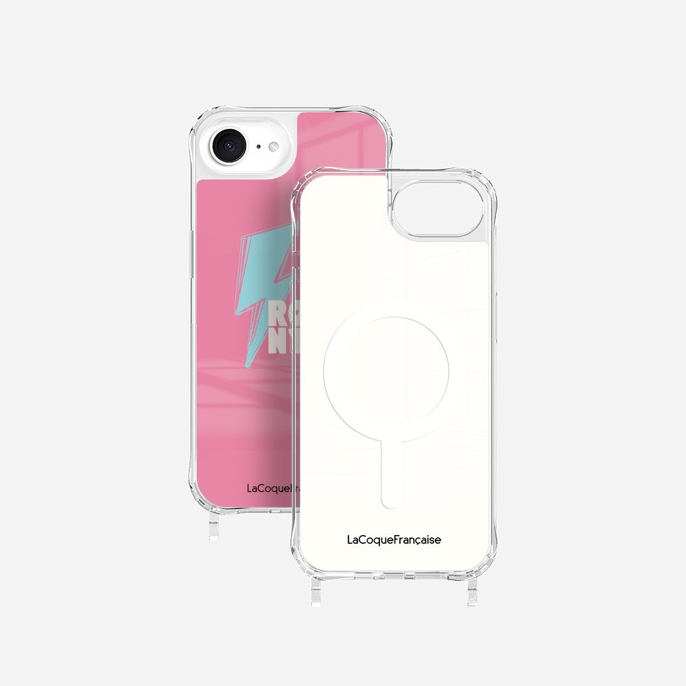 Coque Anneaux Imprimee Rock Eclair Bleu