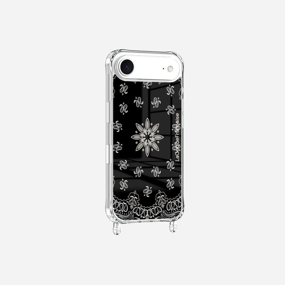 Black Bandana Printed Rings Case