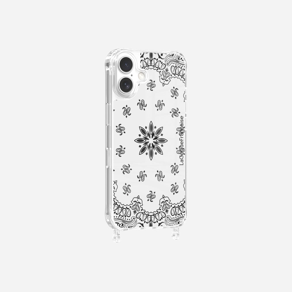 White Bandana Printed Rings Case