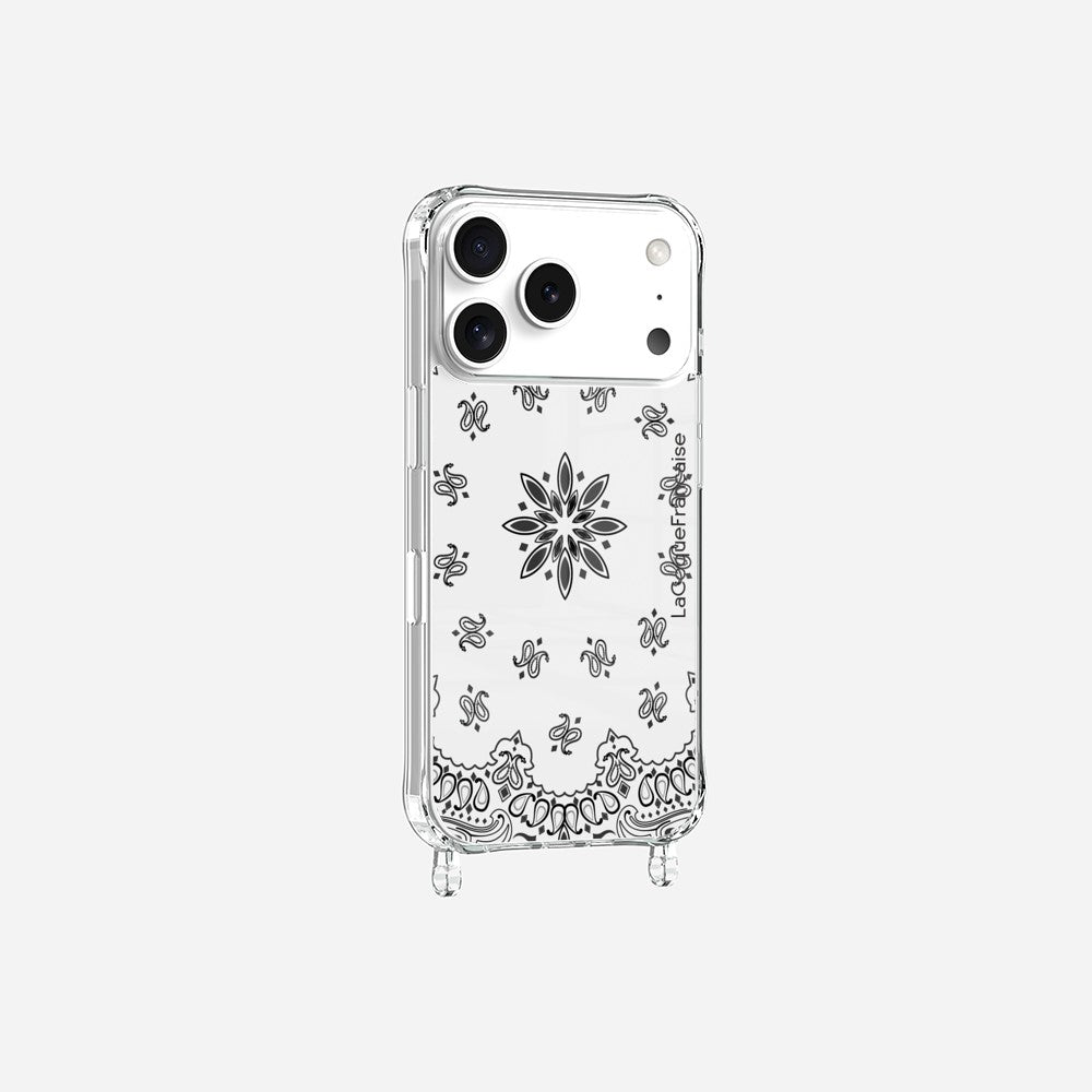 White Bandana Printed Rings Case