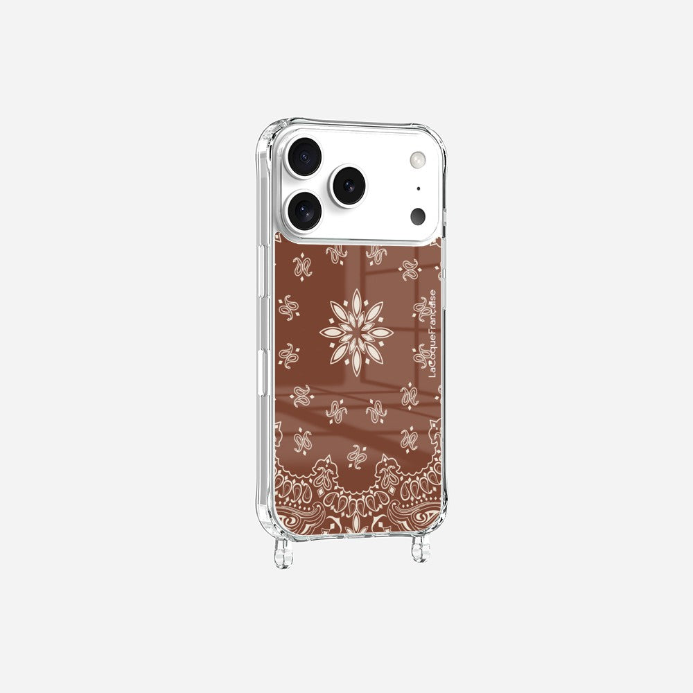 Brown Bandana Printed Rings Case